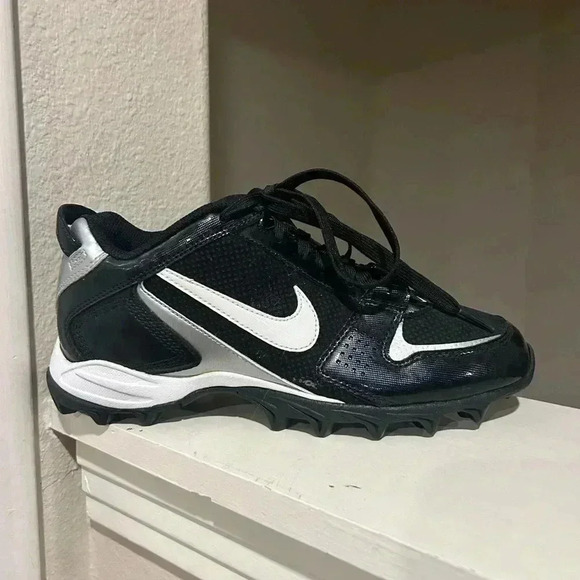 NIKE Men's Land Shark Football Cleats (396231-011) Black/White - Size 7.5 - Picture 2 of 11